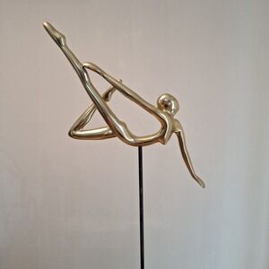 Vintage Solid Brass Ballerina Dancer Sculpture Contemporary 28.5" H x 10"‎ W